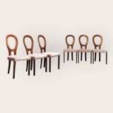 Zes Mid Century eettafel stoelen