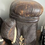Old pair of leather boxing gloves