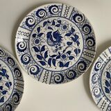 Johnson Brothers Chanticleer blue and white set of 3 plates
