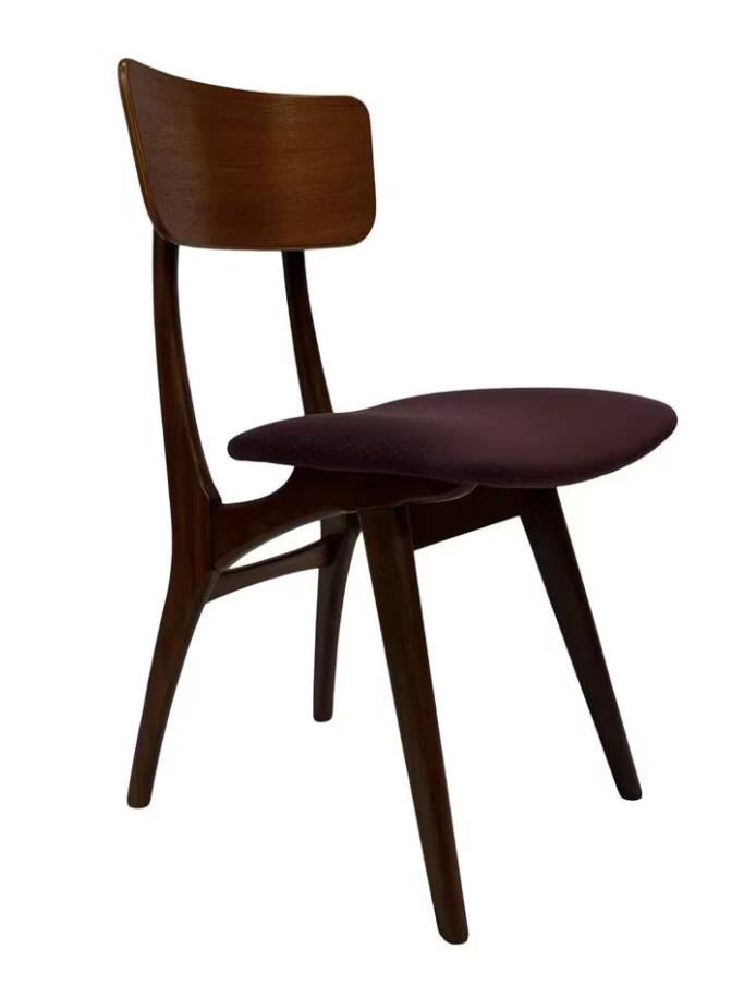 Vintage dining room chairs teak Topform design 60s Louis van Teeffelen