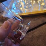 Set of 12 engraved stem glasses with ear of corn pattern from the 60s.