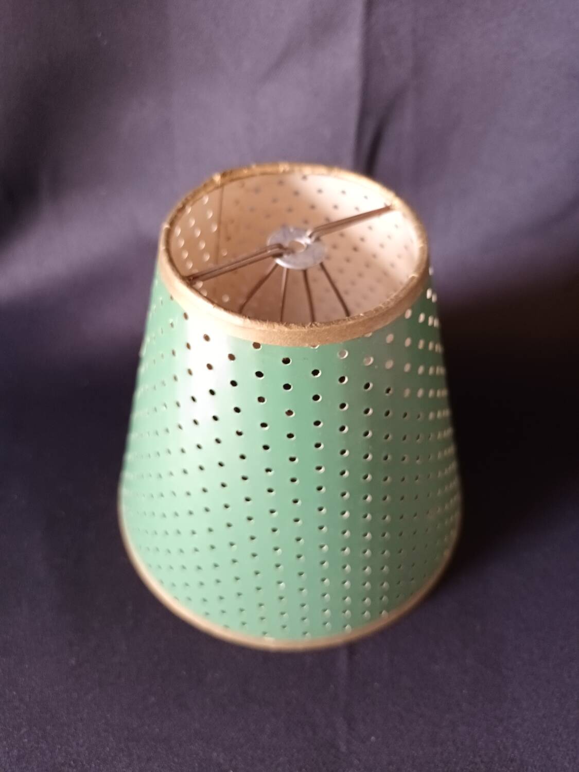 Perforated clip-on lampshade