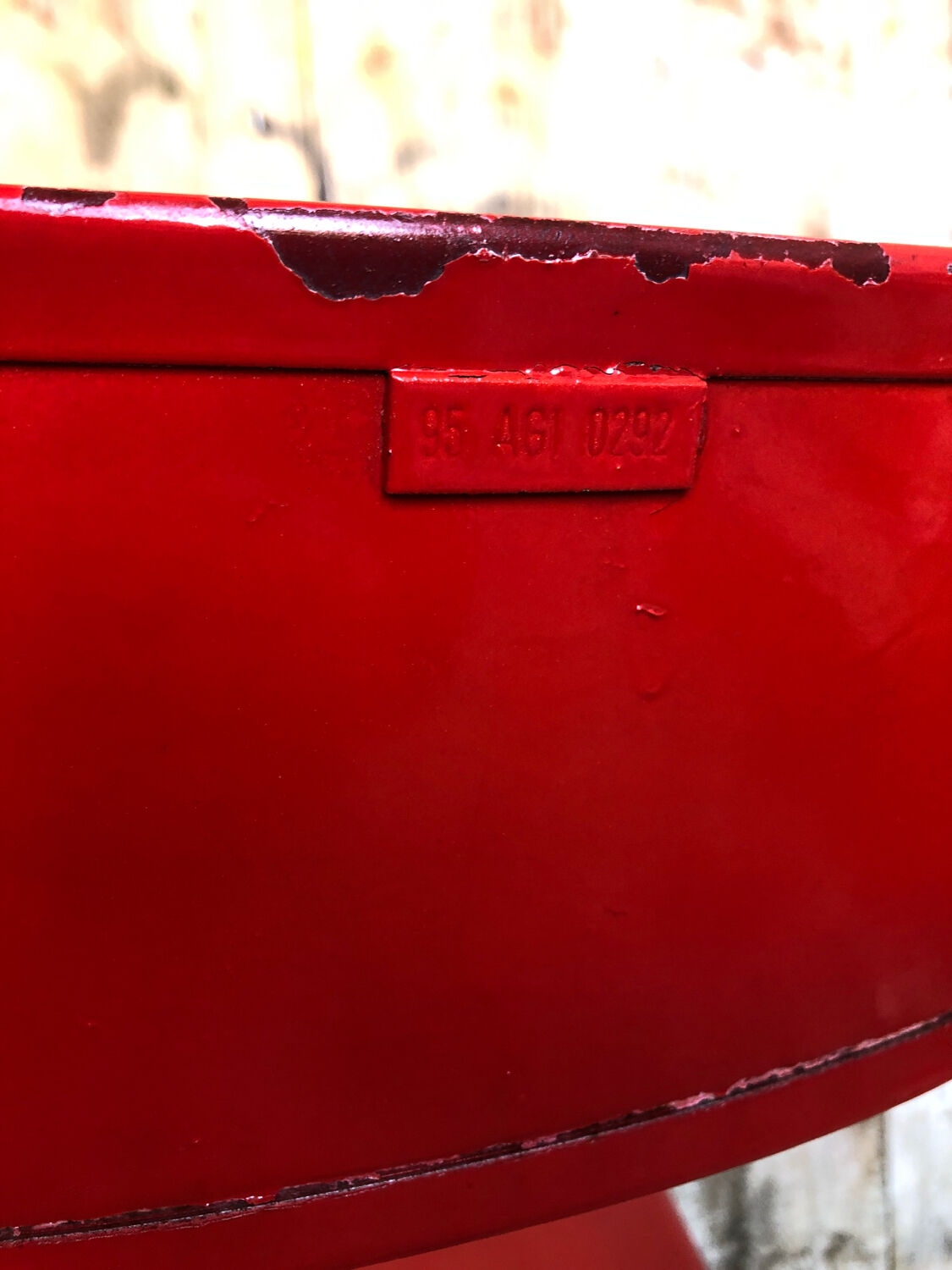 Metal red vintage chair