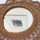 Mirror sun bohemian vintage braided fiberglass 50x50cm