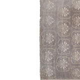 Vintage midcentury karapinar floral brown wool rug