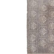 Vintage midcentury karapinar floral brown wool rug
