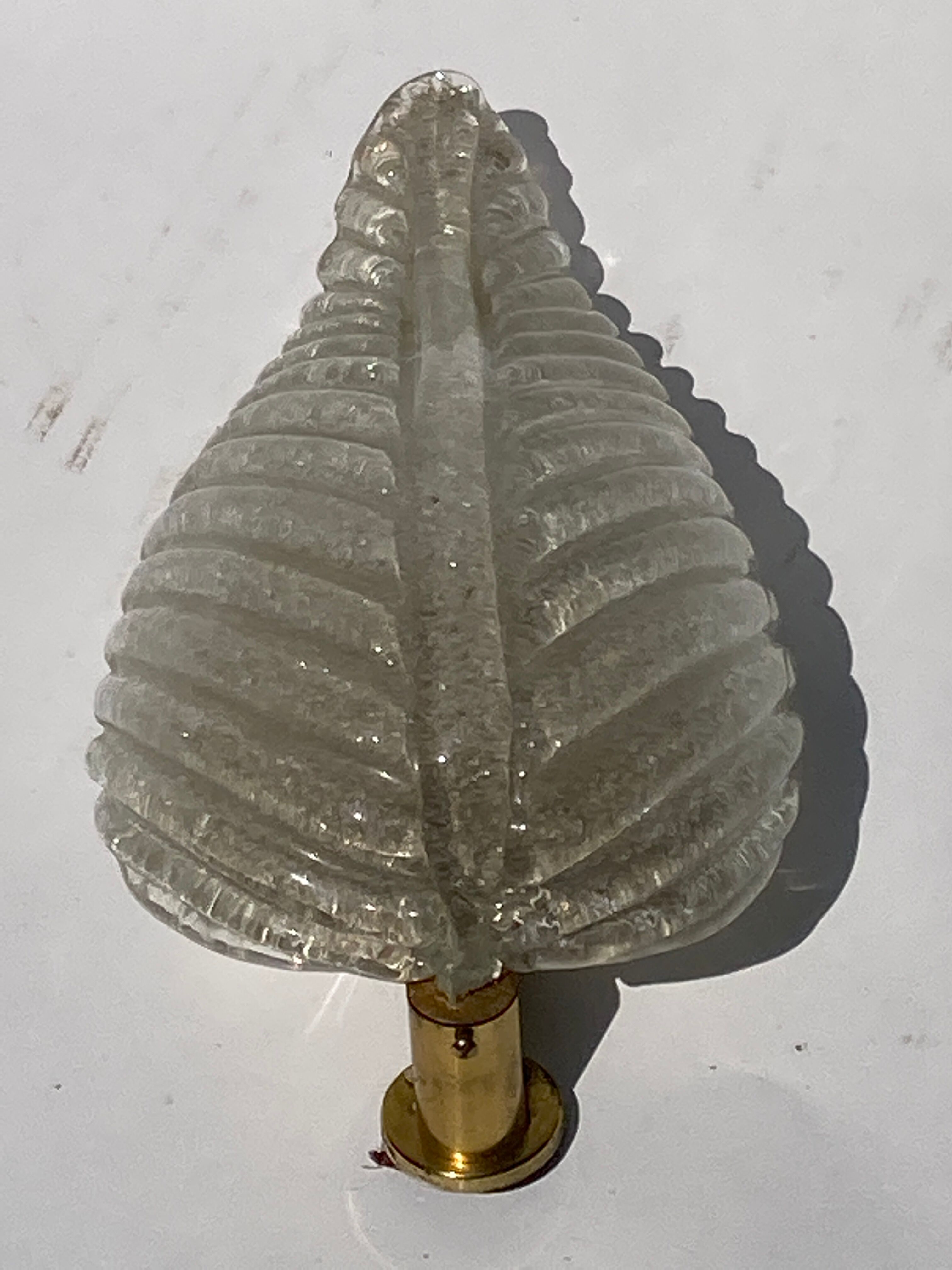 Large Frosted Murano glass sconce