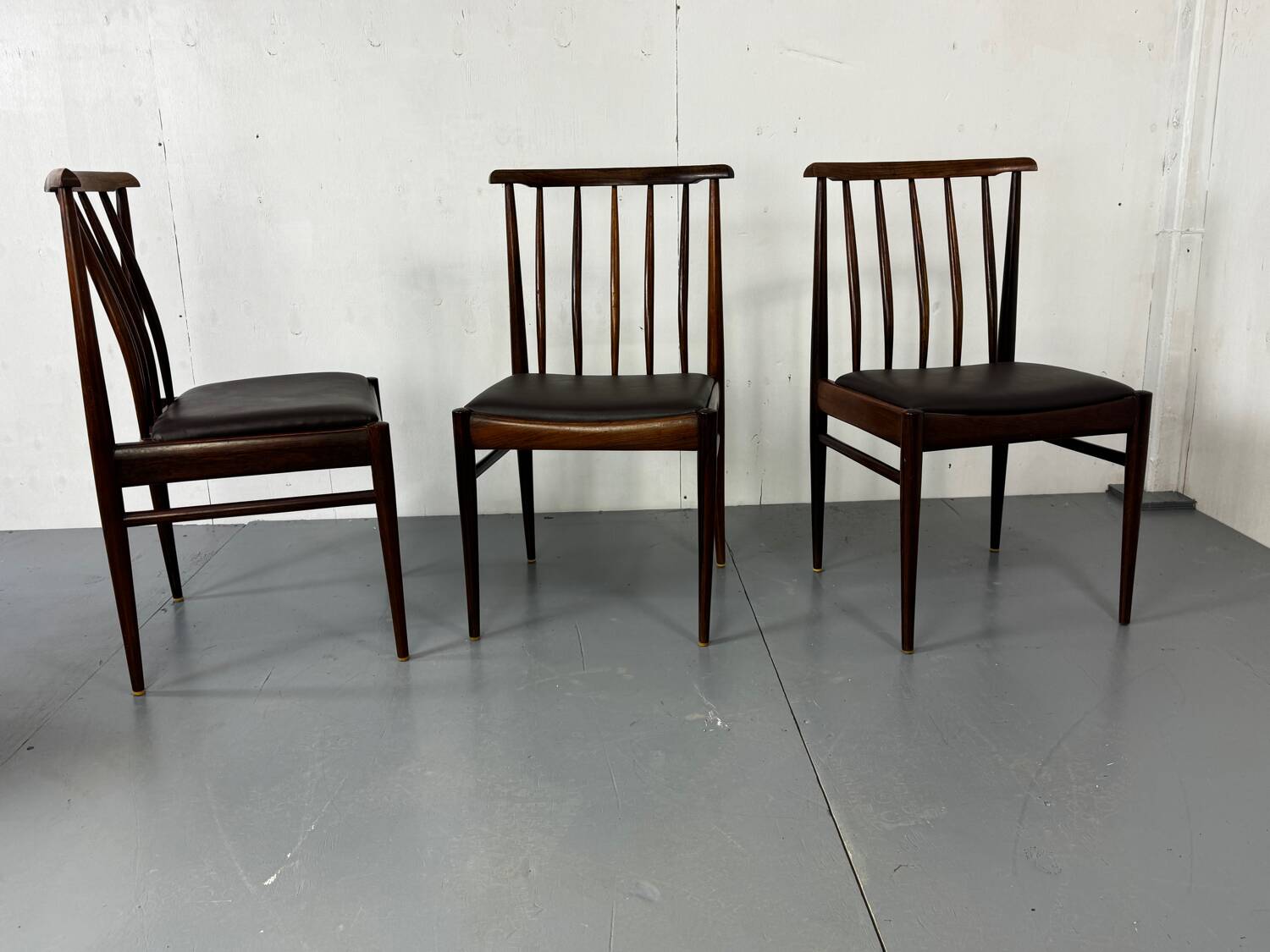 AWA Rosewood Danish design Dining Chairs, 1960s, Set of 3