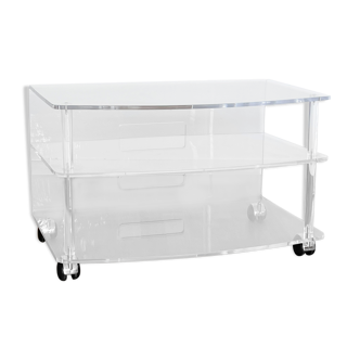 Vintage transparent plexiglass service
