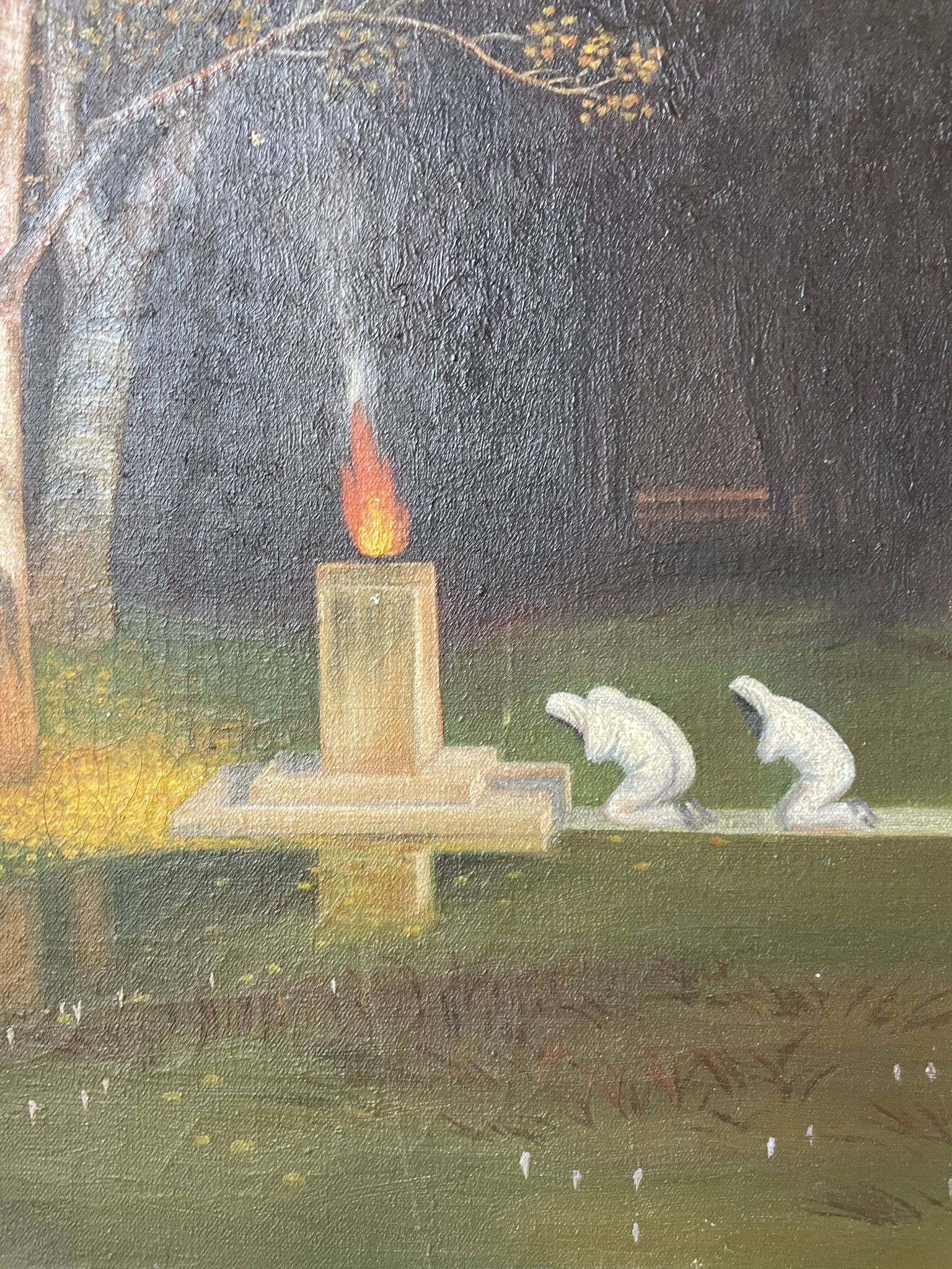 Oil on canvas The Sacred Grove