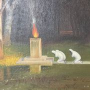 Oil on canvas The Sacred Grove