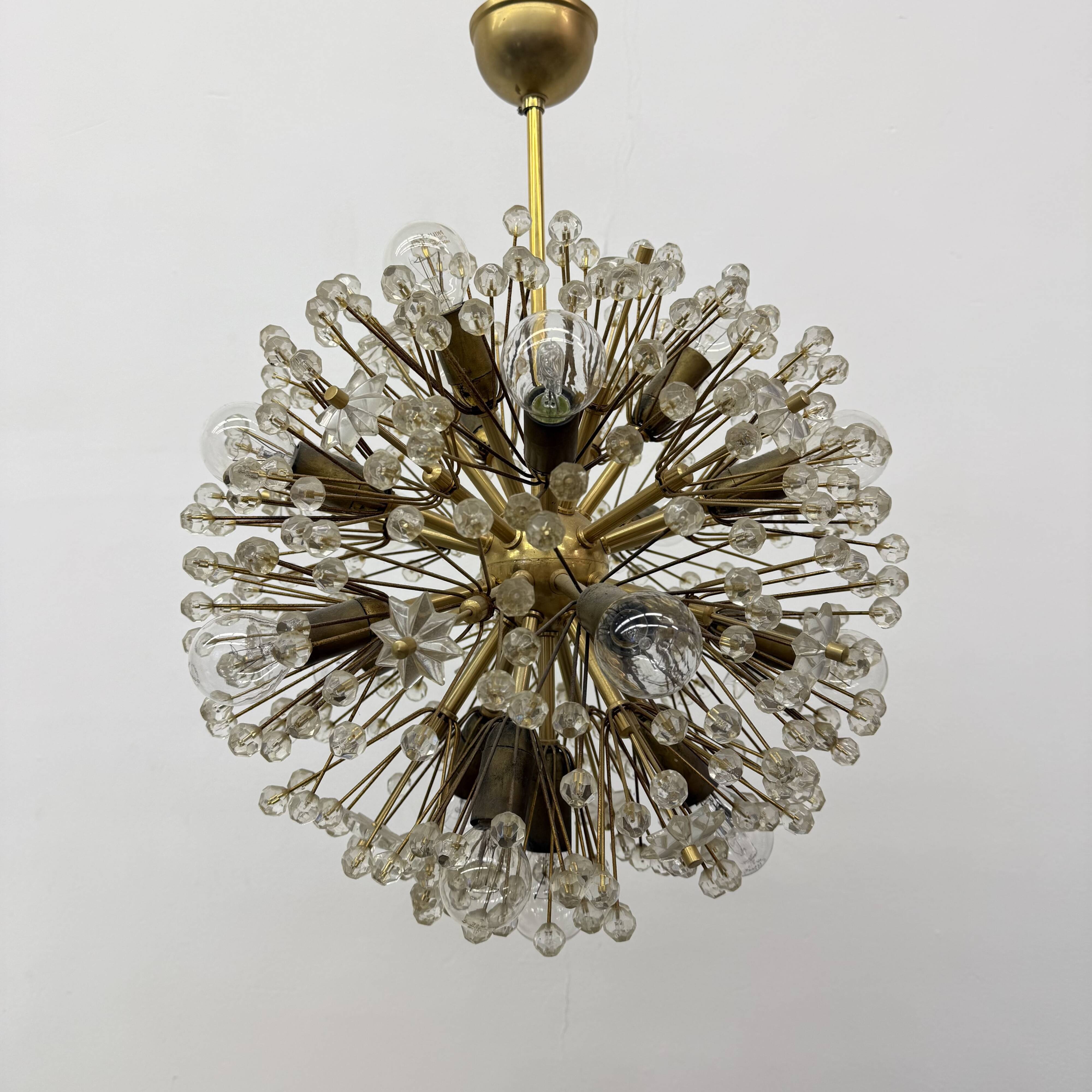 Starburst Brass Chandelier by Emil Stejnar , Austria 1960s