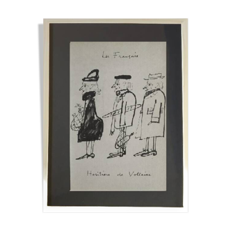 Illustrations Daninos de 1962 " Les Français "