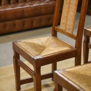 Set of 6 brutalist chairs from the 1950s.