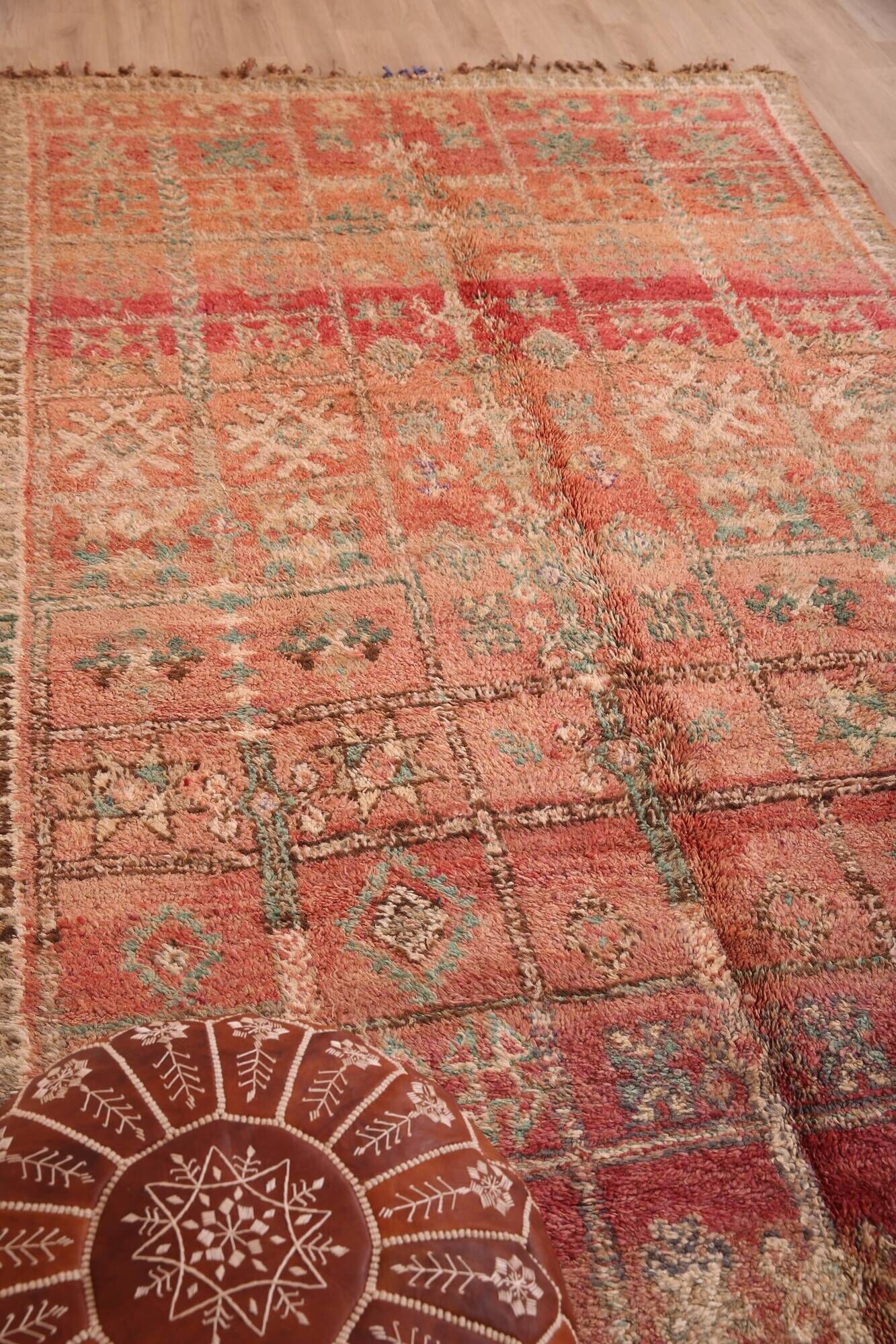 Vintage Moroccan Wool Rug 169 x 280 cm, Berber Handmade Rug Bohemian Style