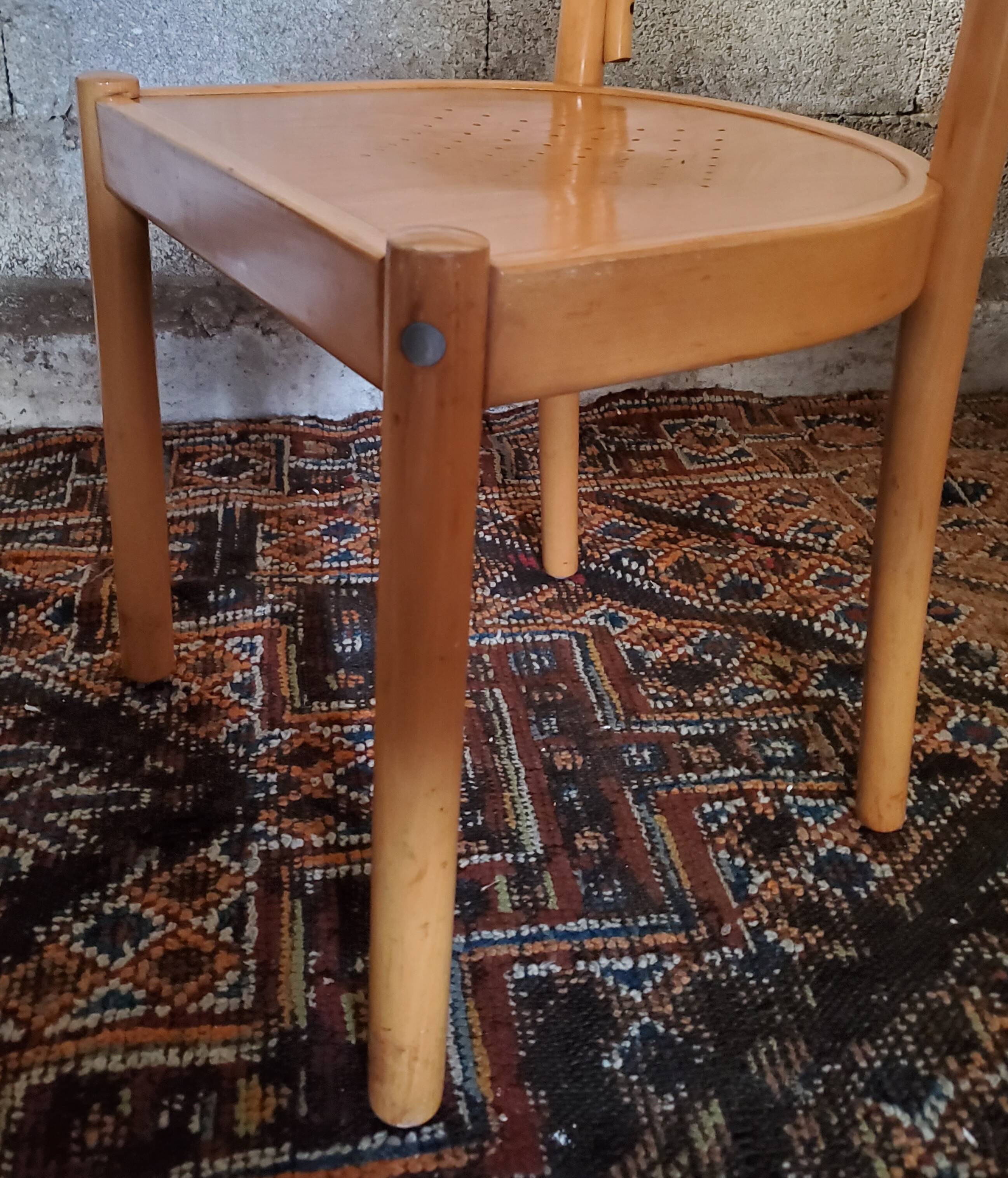 Fauteuil de bureau bois 80's