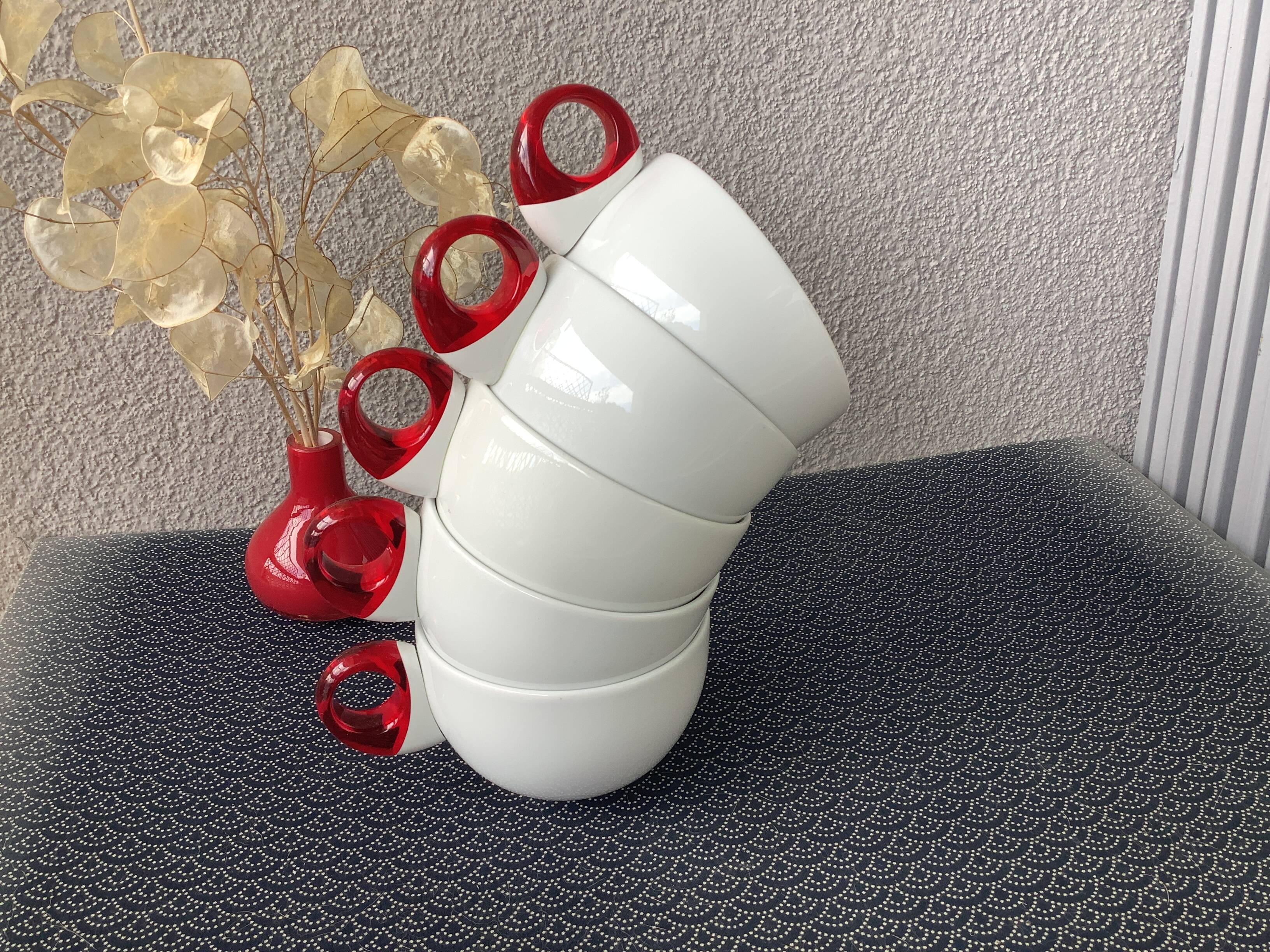 Guzzini porcelain breakfast cups