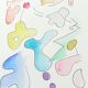 Peinture abstraite originale – composition colorée – 24 x 34 cm