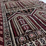 Tapis de prière vintage afghan Baluch fait main en laine – 95 x 142 cm