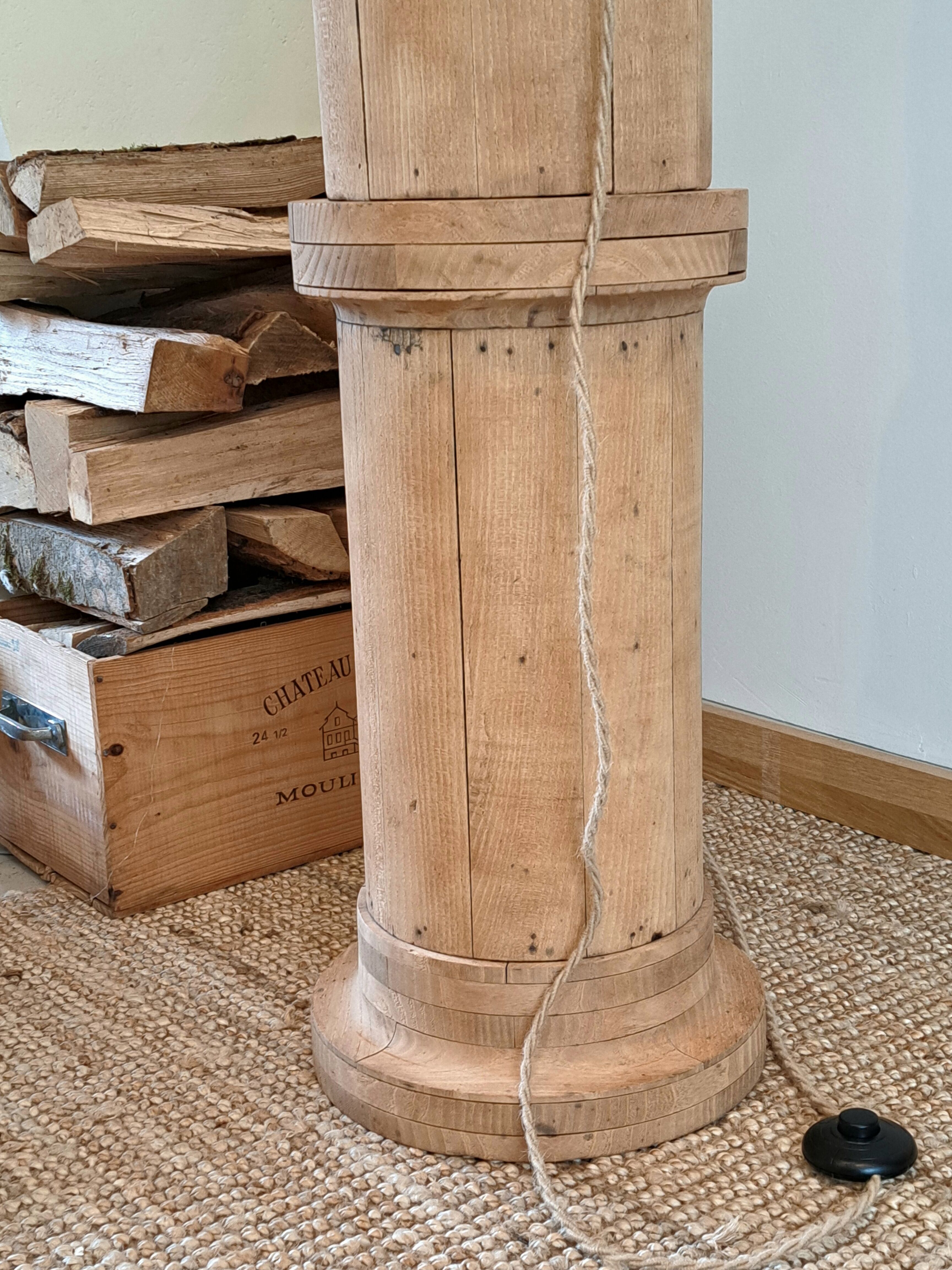 Vintage pulley floor lamp revisited