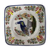 Assiette carrée en faïence de Quimper