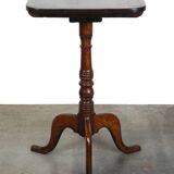 Nice antique English tilt-top table/side table with a square top