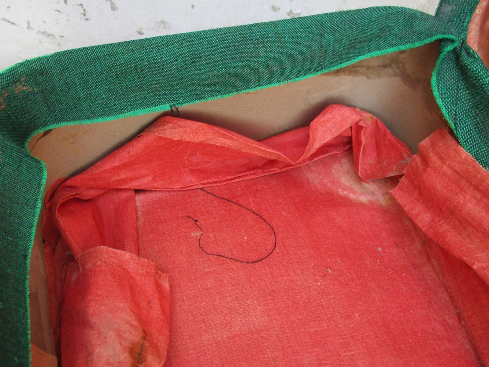 Vintage green luggage suitcase