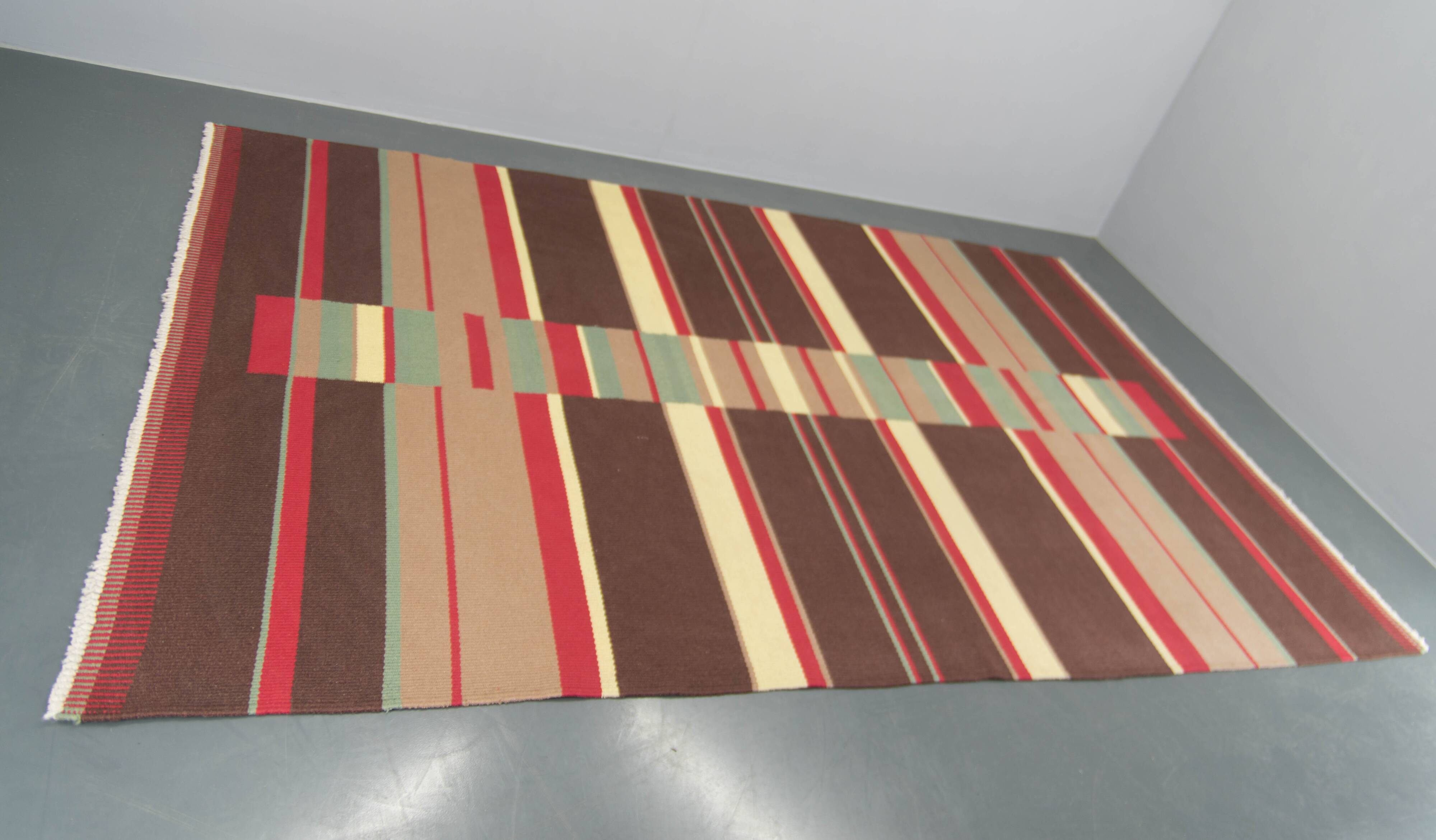 Rare Abstract Modernist Carpet by Antonin Kybal, 1948