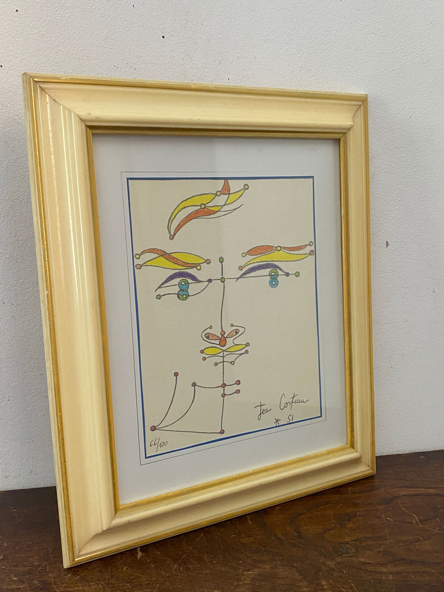 Lithographie Jean Cocteau