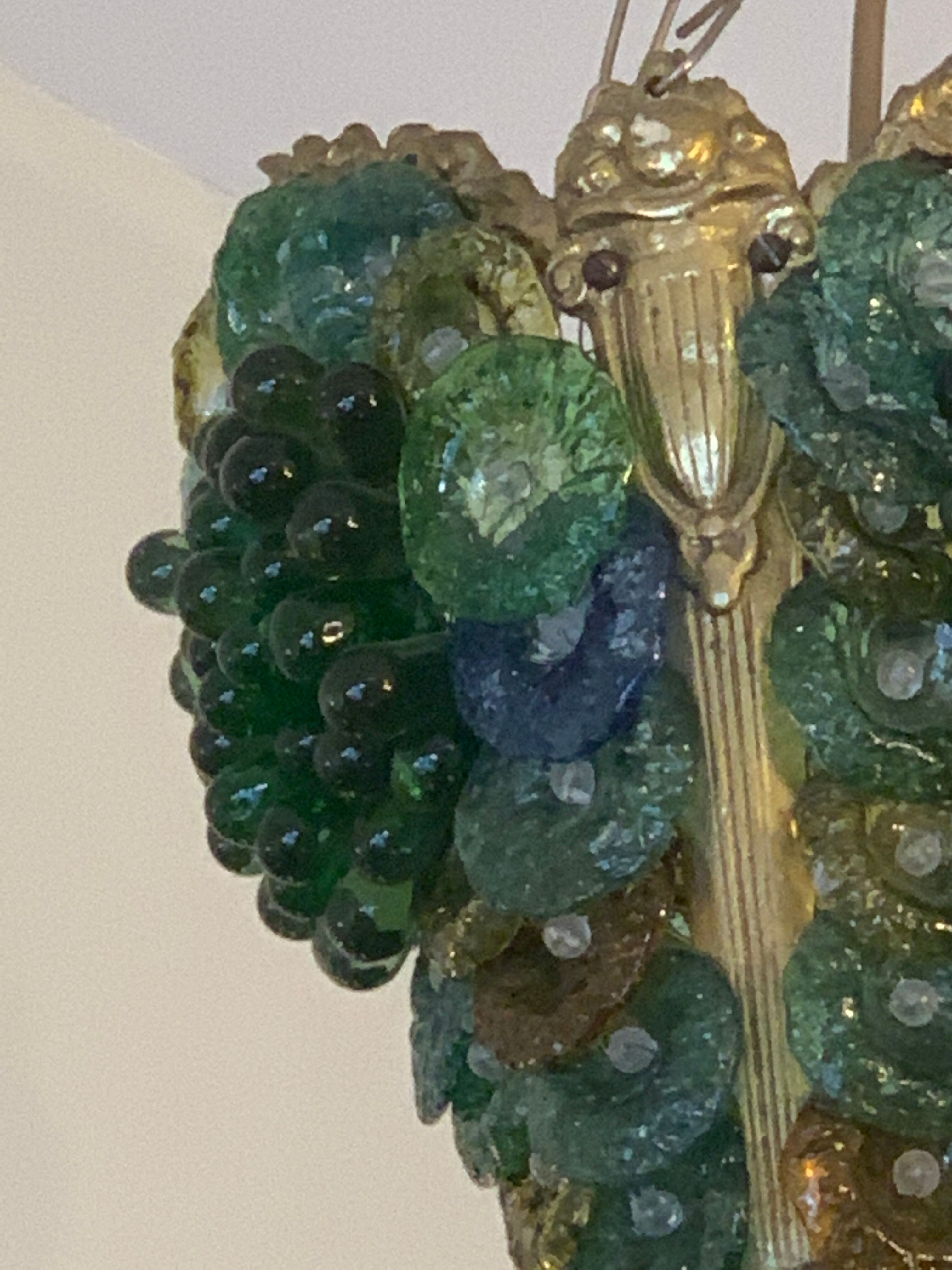 Chandelier in Italian glass paste Murano art deco