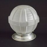 Art Deco ceiling light in glass and metal