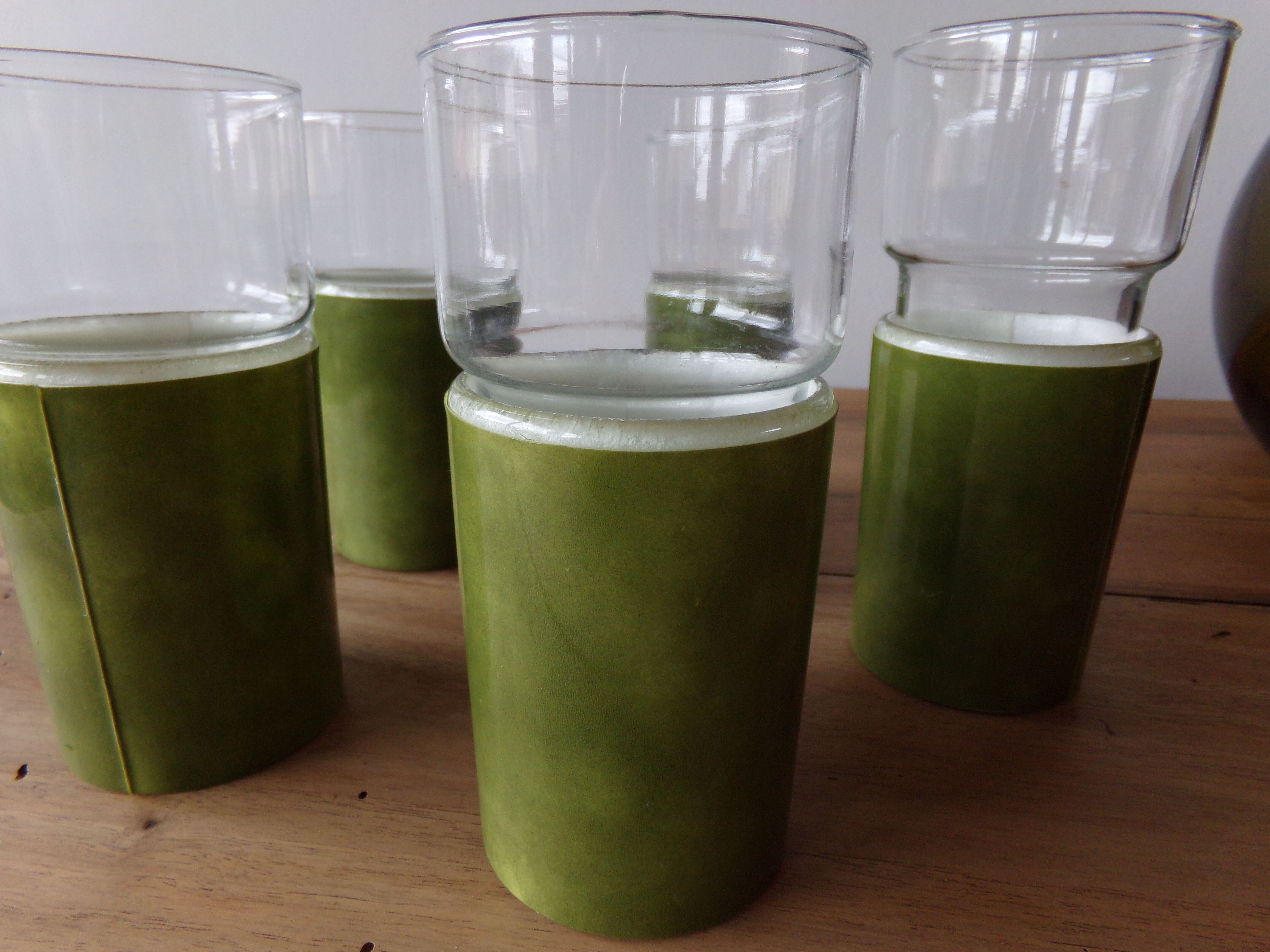 5 vintage glasses by Henry & Miller Industries N.Y.C.