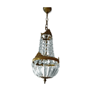 lustre bronze et cristal