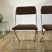 Pair of folding chairs eyrel made in france 1970s