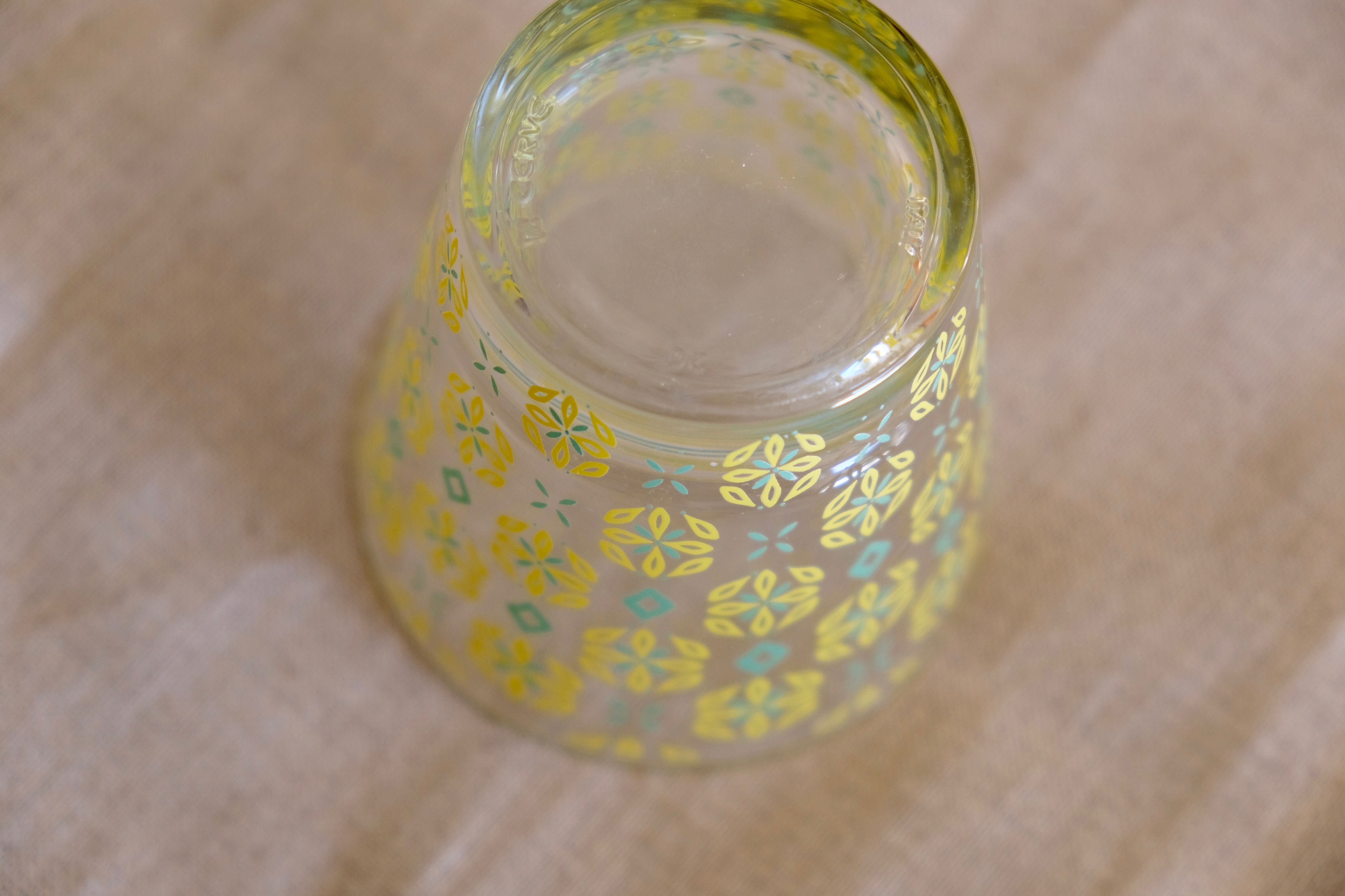 Vintage flower glasses Cerve Italy