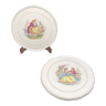 Duo de petites assiettes à desserts ou décoratives Ceranord St Amand Watteau - MLRDP3