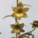 Candlestick church in bronze gold flower pattern floral lily flower