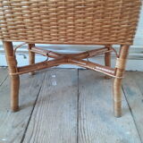 Vintage rattan chest of drawers 60s