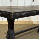 Coffee table in wrought iron with a slate top, work from the 1950s.