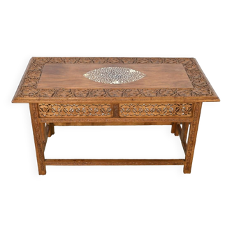 Oriental Folding Table in Exotic Wood – Early 20th Century