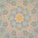 Round tablecloth and 6 napkins with vintage flower patterns