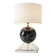 Architectural Stepped Lucite Lamp with Faux Marble Glass Sphere 1970s