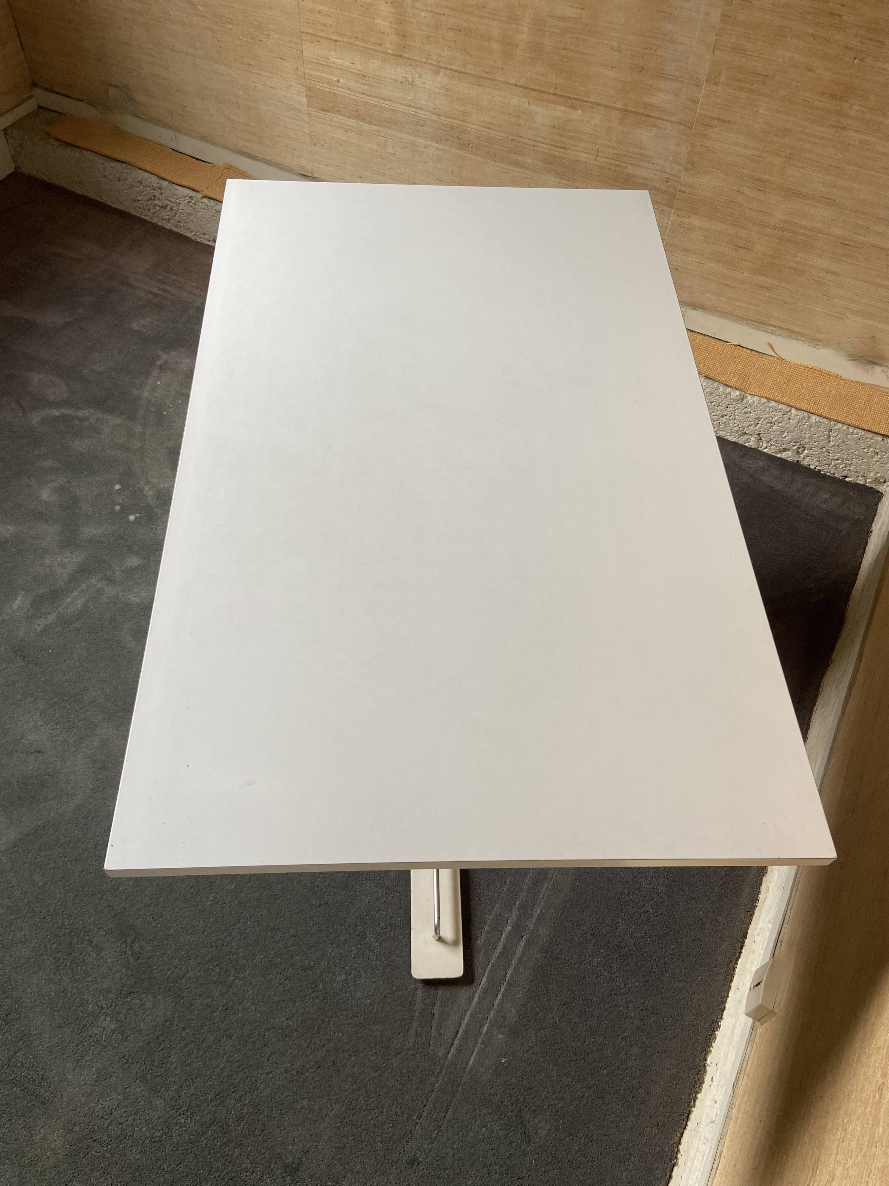 White melamine desk published by Roche&Bobois around 1970.