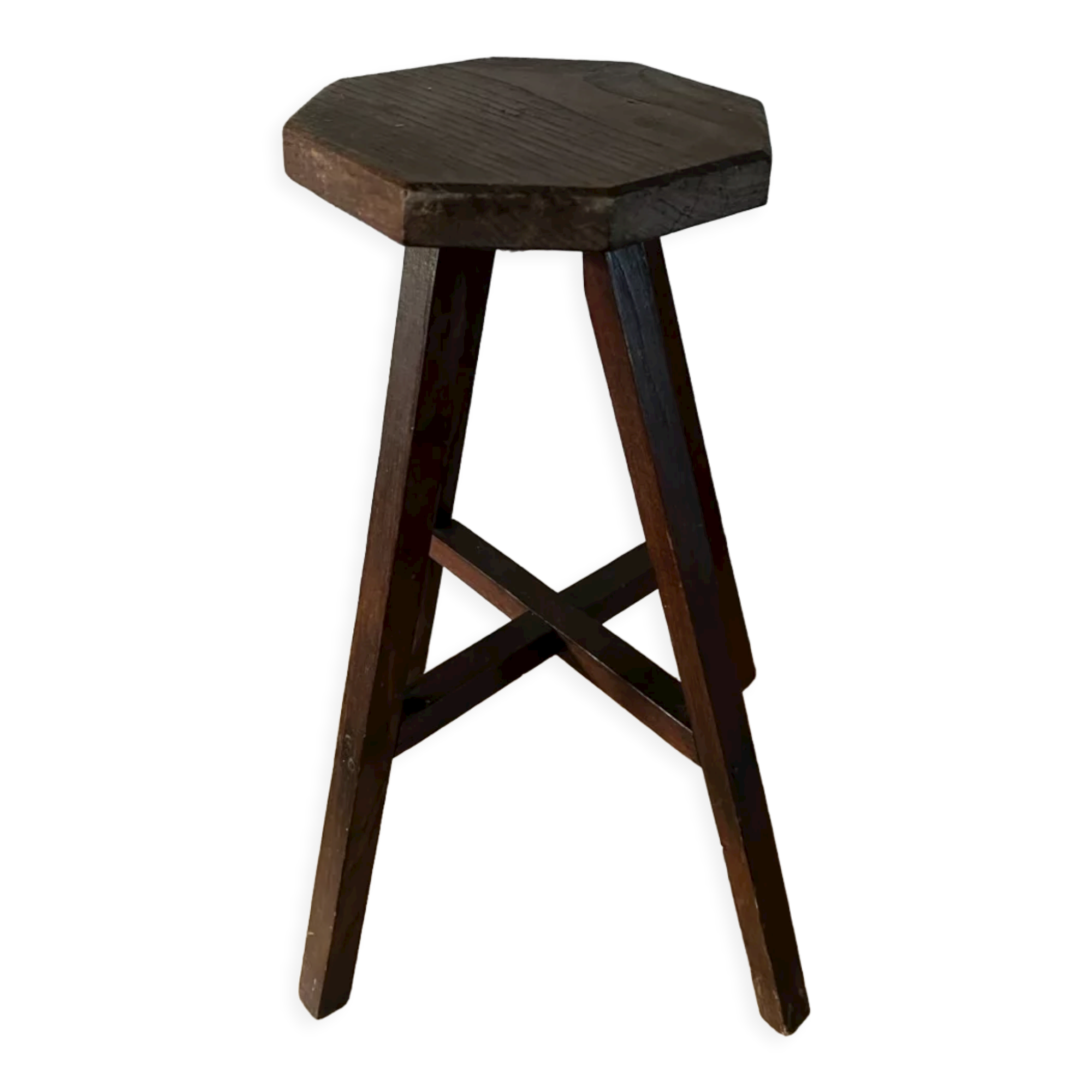 Wooden workshop stool