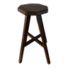 Tabouret sellette atelier en bois