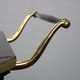 Italian mid-century bar cart with folding leaves, brass and wood