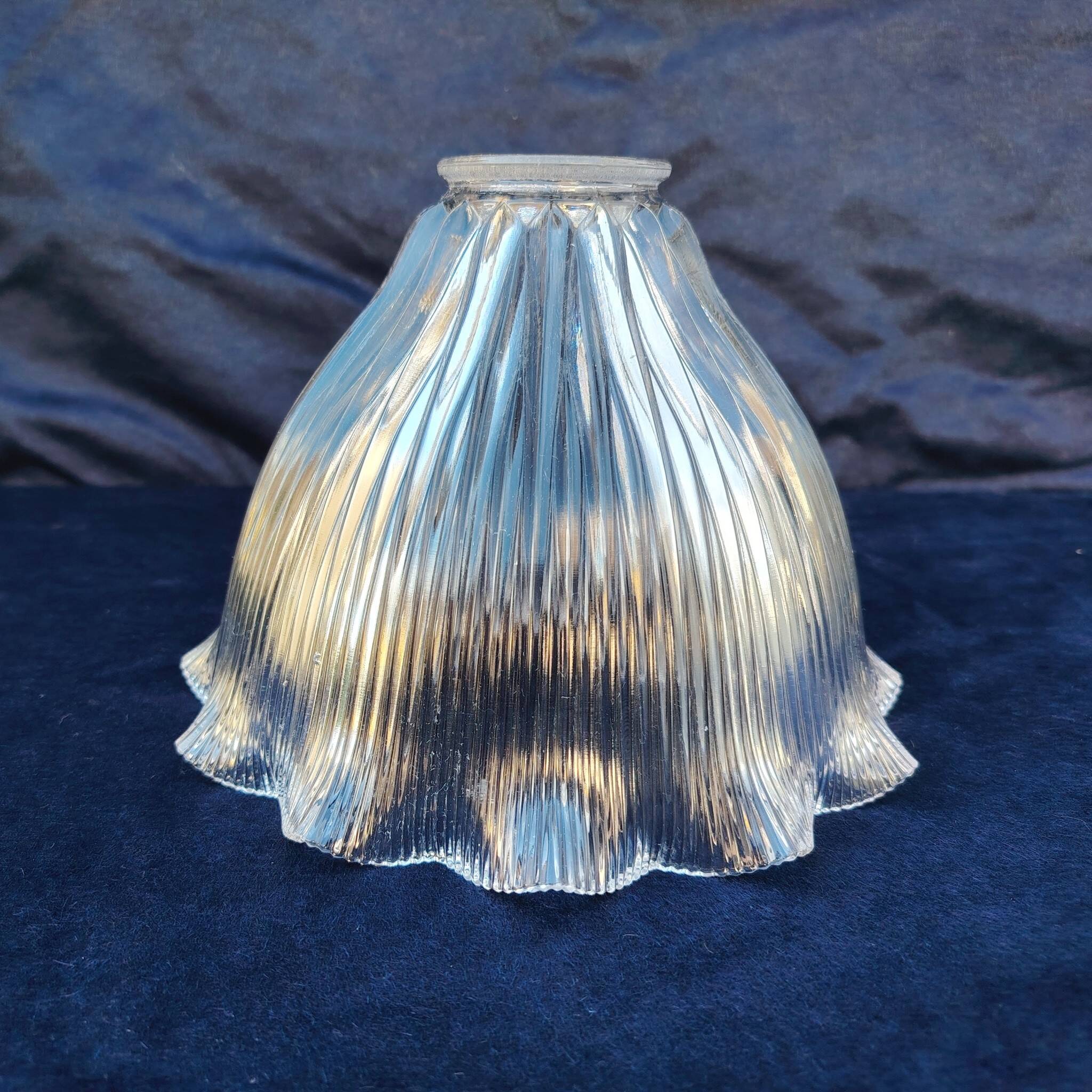 Holophane glass pendant light, vintage design
