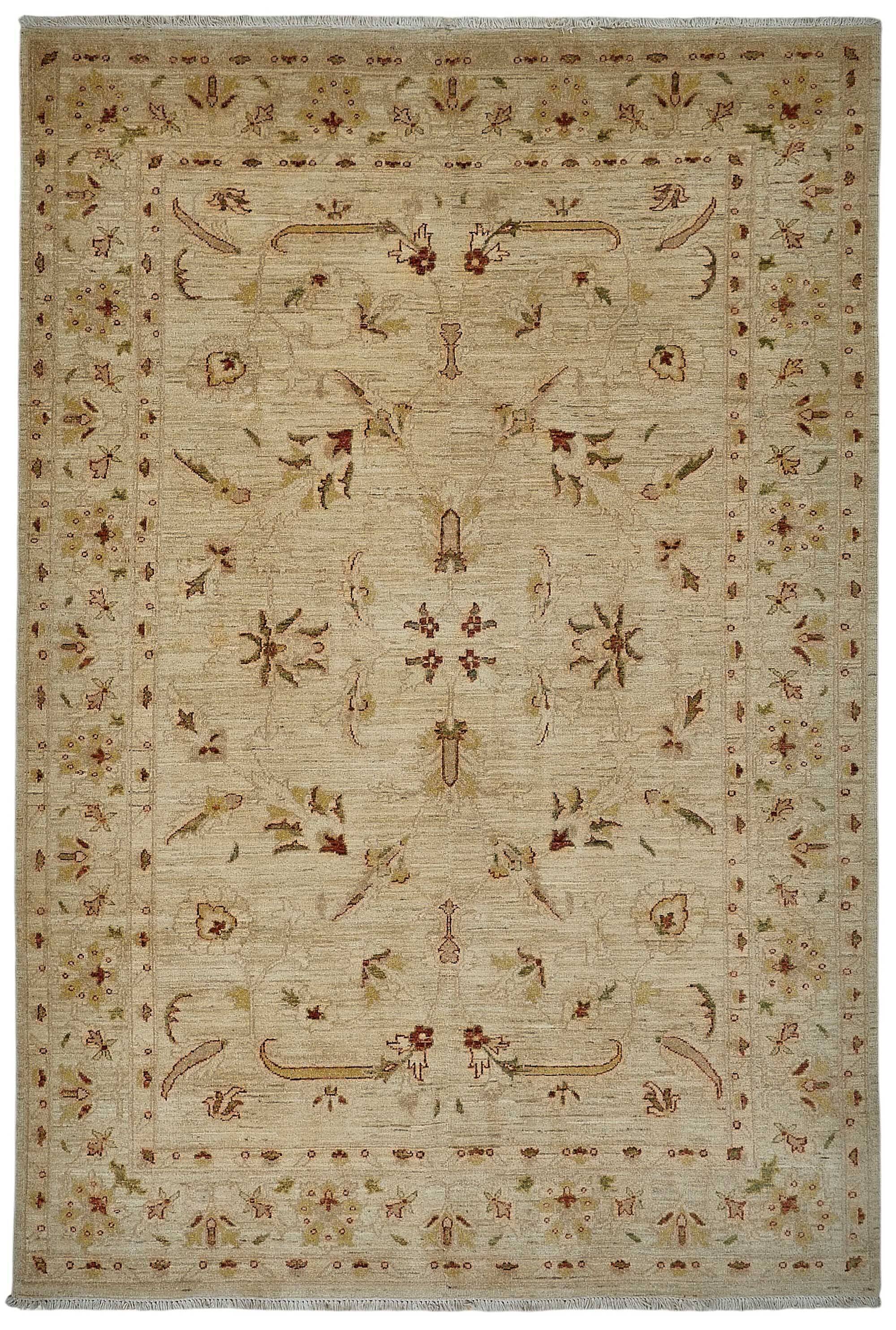 Turkish Handknotted Wool Oushak Rug 198 cm x 294 cm
