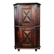 Rustic Louis XIII style corner cupboard in solid oak circa 1800