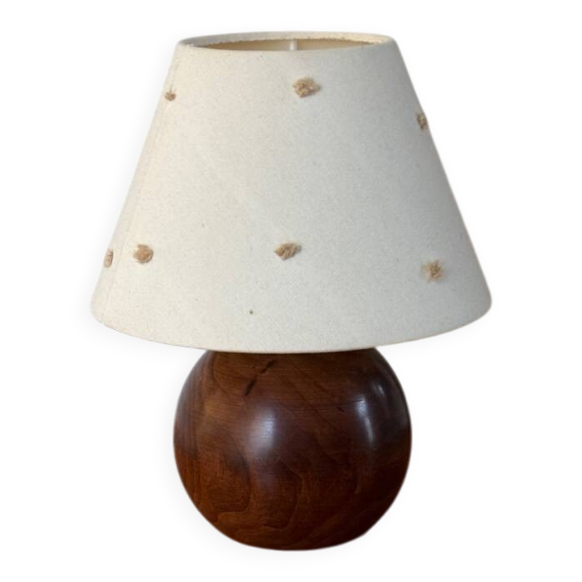 Lampe boule en bois